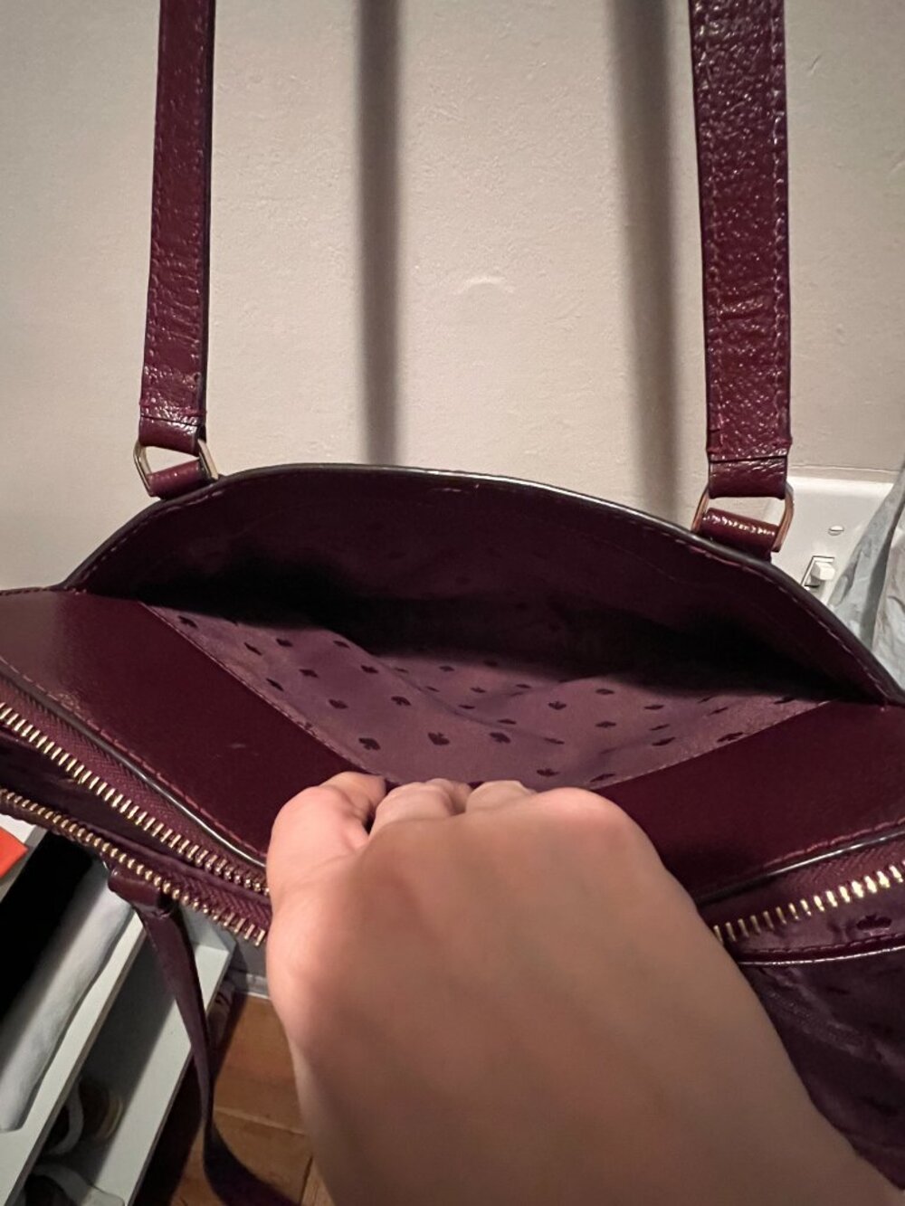 Kate Spade Red Wine / Maroon Leather Laptop Bag in Great Condition - Picture 5 of 5